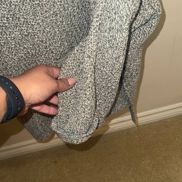 Express Gray Cowl Neck Sweater with Cozy Knit - Picture 3 of 4